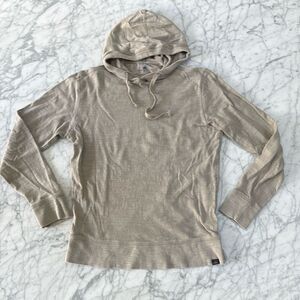 Faherty Sunwashed Slub Hoodie in Taupe Mens Size S